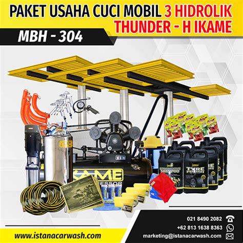 Paket Usaha Cuci Mobil Hidrolik Tipe H Pusat Hidrolik Alat Cuci