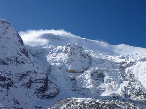 Himalayan Mountain Range with Rocks and Snow Stock Photo - Image of ...