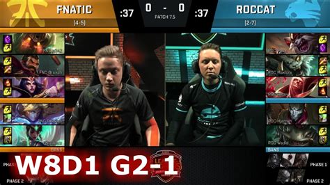 Fnatic Vs Roccat Game S Eu Lcs Spring Week Day Fnc Vs