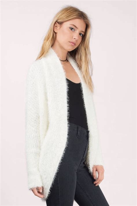 Ivory Cardigan White Cardigan Fuzzy Cardigan Ivory Sweater 13