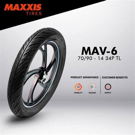 Maxxis MAV 6 Tubeless Motorcycle Tires With Free Sealant And Pito