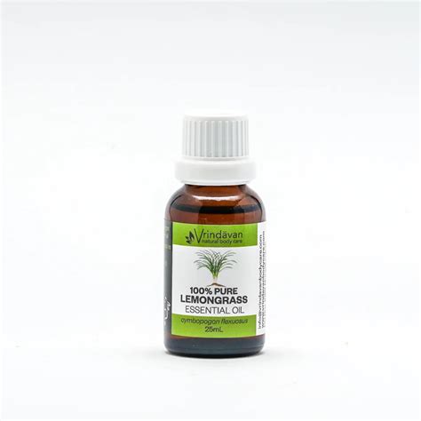 Vrindavan Essential Oil 100 Pure Lemongrass 25ml Health Nuts Australia