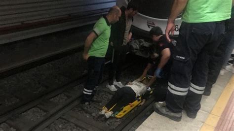 İzmir de metro istasyonunda intihar girişimi