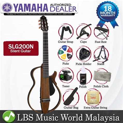 Yamaha SLG200N Silent Classical Guitar Nylon String With Pickup Natural