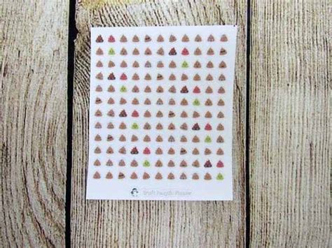 Tiny Poop Emoji Stickers - Craft Penguin Planner