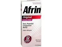 Afrin Nasal Spray, Original, 30 mL Ingredients and Reviews