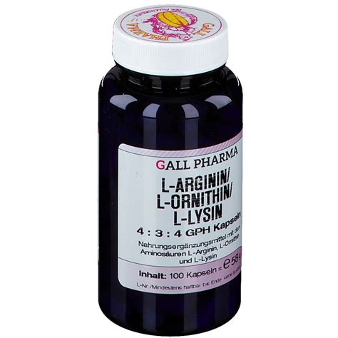 Gall Pharma Arginin Ornithin Lysin Gph Kapseln St Shop