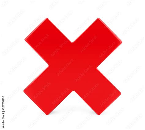 Wrong Cross Symbol Isolated Stock Illustration Adobe Stock