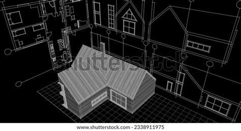 Modern House Plan 3d Illustration Stock Illustration 2338911975 ...