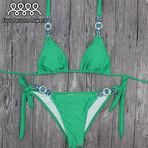 Fpp Nk147 Bikini Set Sexy Swimwear Women Solid Push Up Bathing Suit 4