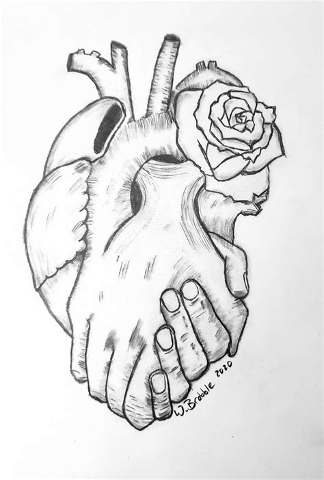 Holding hands heart | Meaningful drawings, Hand art drawing, Easy drawings