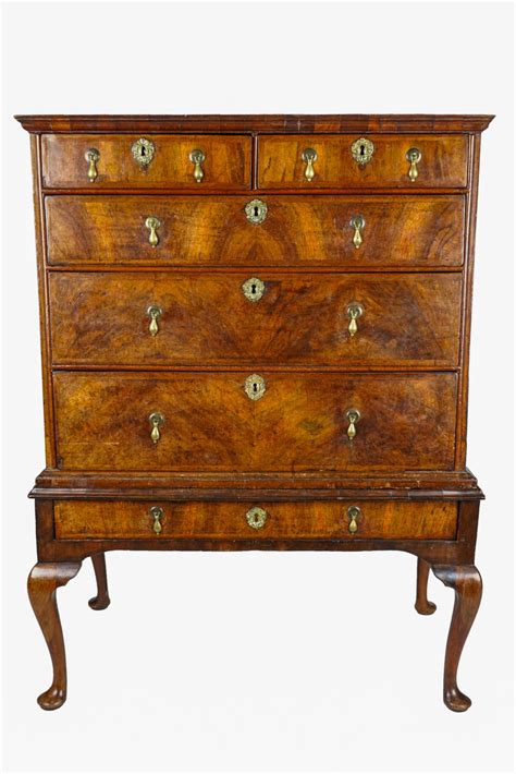 Lot Queen Anne Walnut Chest On Stand