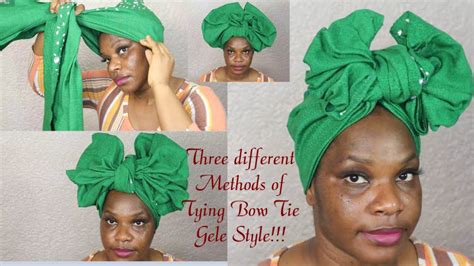 How To Tie Bow Tie Gele Three Different Methods Of Tying Bow Tie Gele