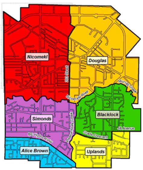 Map Of Langley Neighbourhoods - Bobine Stephani