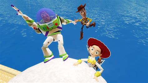 Garry S Mod Toy Story Ragdolls And Epic Falls Woody Buzz And Jessie Youtube