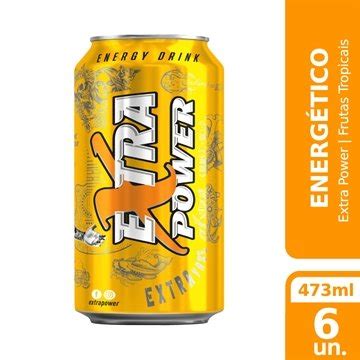 Energético Extra Power Frutas Tropicais 473 ml Embalagem 6 Unidades