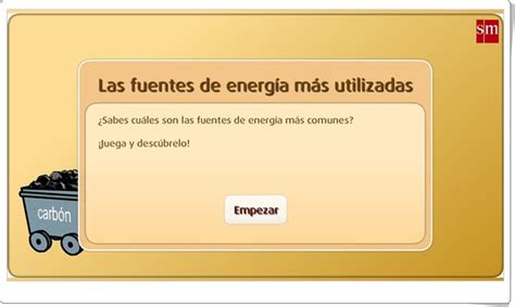 Juegos Educativos Online Gratis Las Fuentes De Energía Más Utilizadas