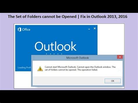 Cannot Start Microsoft Outlook Cannot Open The Outlook Window The Set