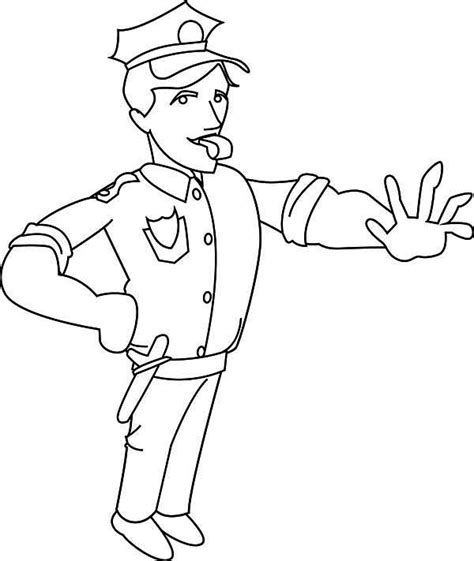 Coloriage Policier M Tiers Et Professions Dessin Colorier