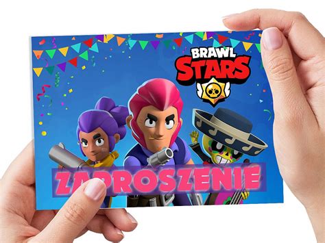 ZAPROSZENIA DLA DZIECI BRAWL STARS NA URODZINY DZIECKA KOPERTY