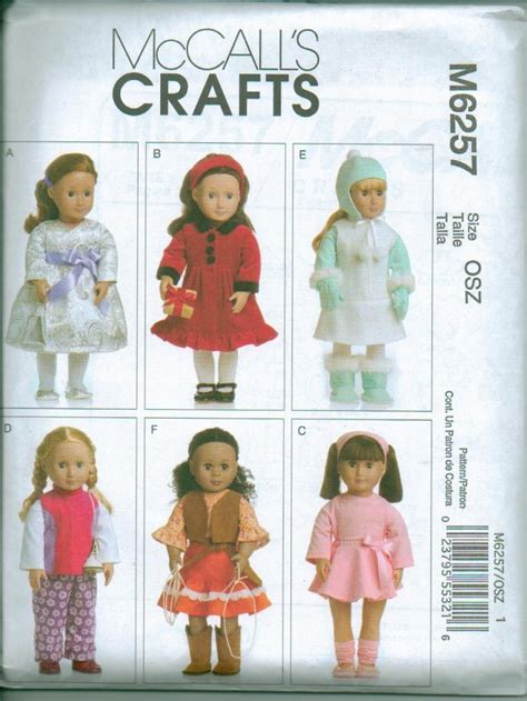 Mccalls American Girl 18 Doll Clothes Sewing Pattern Ebay