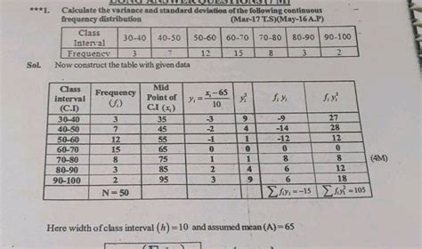 Calculate The Variance And Standard Deviation Of The Following