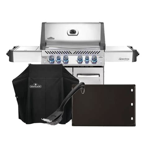 Pack Barbecue Gaz Napoleon Prestige P Inox Housse Plancha Et