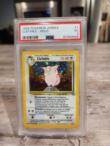 1999 Pokemon Jungle Clefable Holo 164 Psa 3 Vg Ebay