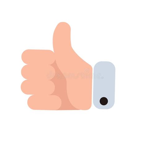 Flat Vector Illustration Of A Hand Showing A Thumbs Up Stock Vector