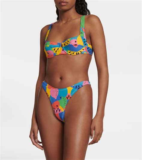 Brigitte Printed Bikini Bottoms In Multicoloured Reina Olga Mytheresa