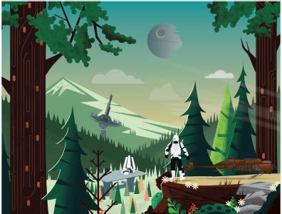 Endor Landscape Poster by David B Manhire on Dribbble