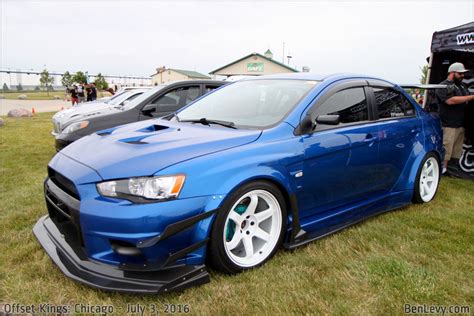 Blue Widebody Mitsubishi Lancer Evolution X Benlevy