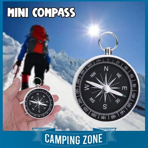 Portable Emergency Mini Compass Lightweight Aluminum Outdoor Navigation Pocket Compass Guide