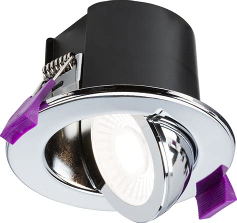 Knightsbridge Spektroled Evo Polished Chrome Ip Fire Rated Dimmable