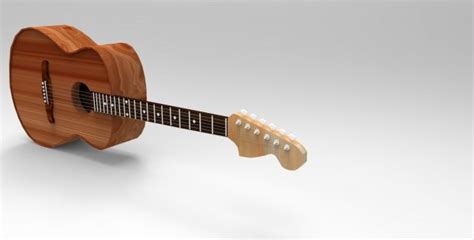 Acoustic Guitar Free 3d Model Obj Mb Fbx Free3d