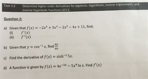 Solved Given That F X 2x 5 3x 3 2x 2 4x 11