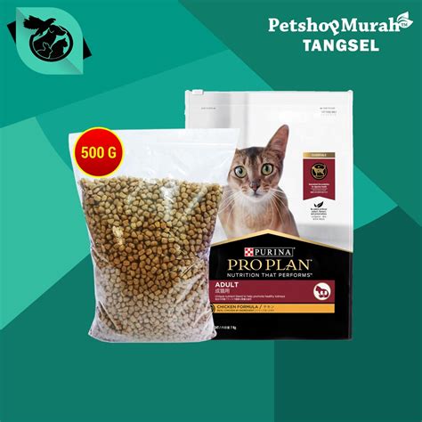 Jual Makanan Kucing PRO PLAN Salmon Chicken Repacking 500gram Shopee