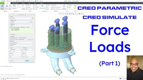 Creo Parametric Creo Simulate Force Loads Part Youtube