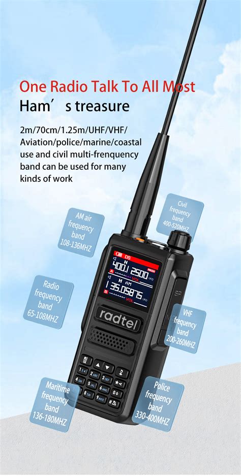 Radtel RT-470 6 Bands Amateur Ham Two Way Radio Station 256CH 10W Air