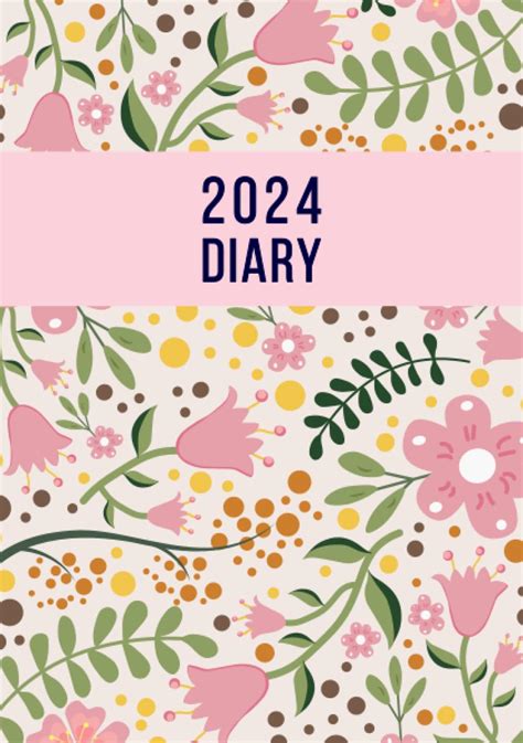 Diary A Page A Day Pink Floral One Page Per Day Daily Diary