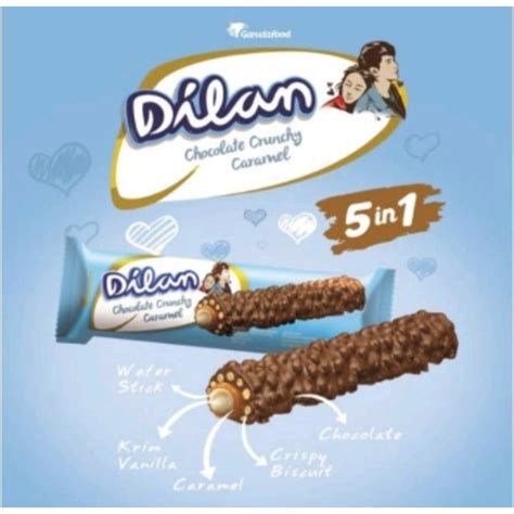 Jual Dilan Chocolate Crunchy Caramel Box Isi Pcs Wafer Roll