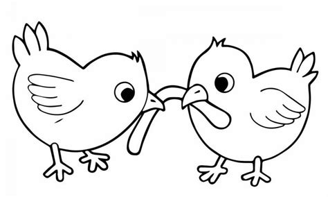 coloring pages chick picture  kids  pcs   print