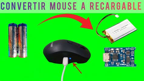 PASO A PASO Cómo poner BATERIA recargable a MOUSE inalámbrico de