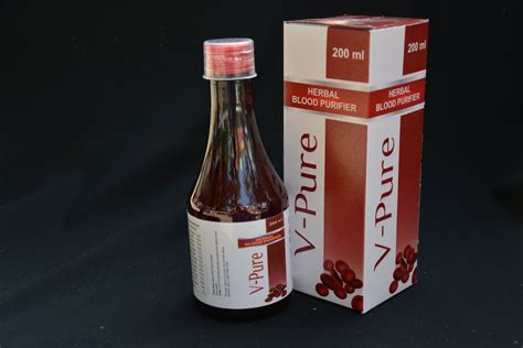 V Pure Ayurvedic Blood Purifier Syrup Packaging Type Bottle