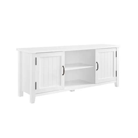 Walker Edison Furniture Company In White Wood Tv Stand With Storage