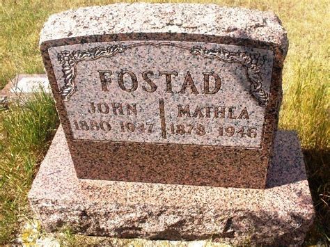 Mathea Elise Holberg Fostad Monumento Find A Grave