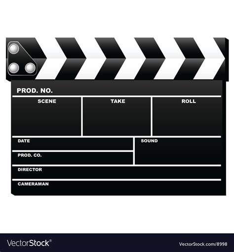 Closed Clapboard Royalty Free Vector Image Vectorstock