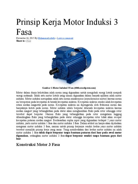 Prinsip Kerja Motor Induksi 3 Fasa Pdf