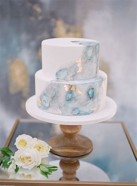 Picture Of Marble Wedding Cake