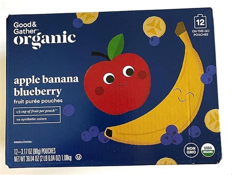 Amazon Good Gather Organic Apple Banana Blueberry Fruit Pur E